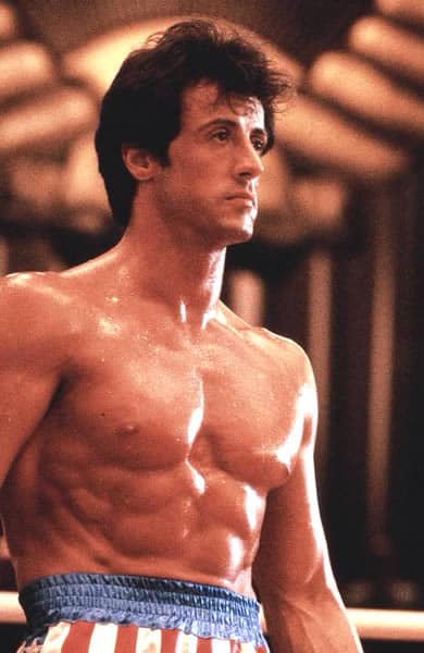 Sylvester Stallone 1976 - In the movie, Rocky.