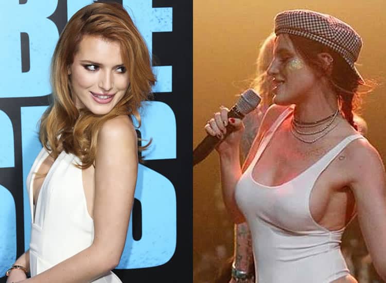 Bella Thorne boob job before and after photo