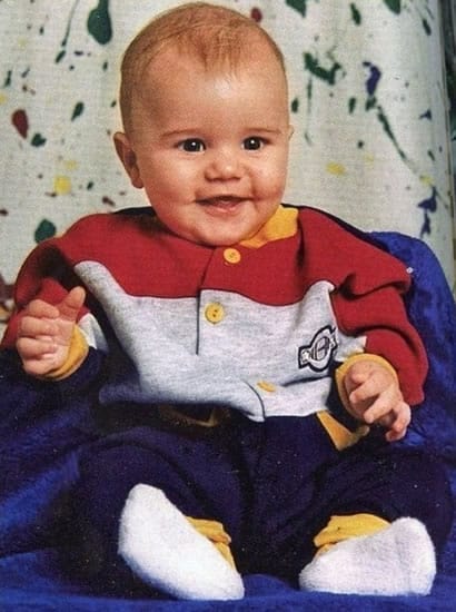 Justin Bieber when he was a baby.