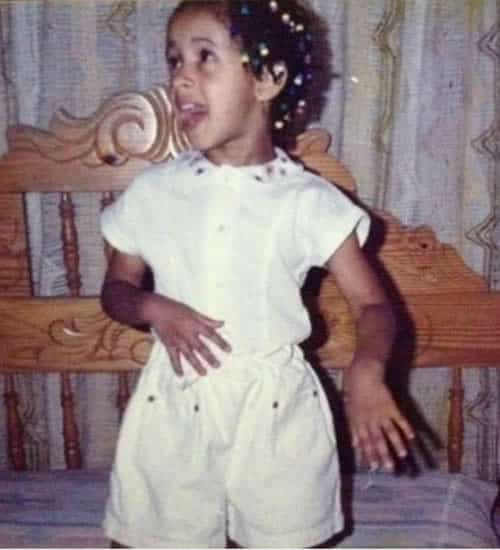 Little Cardi B with the tongue out