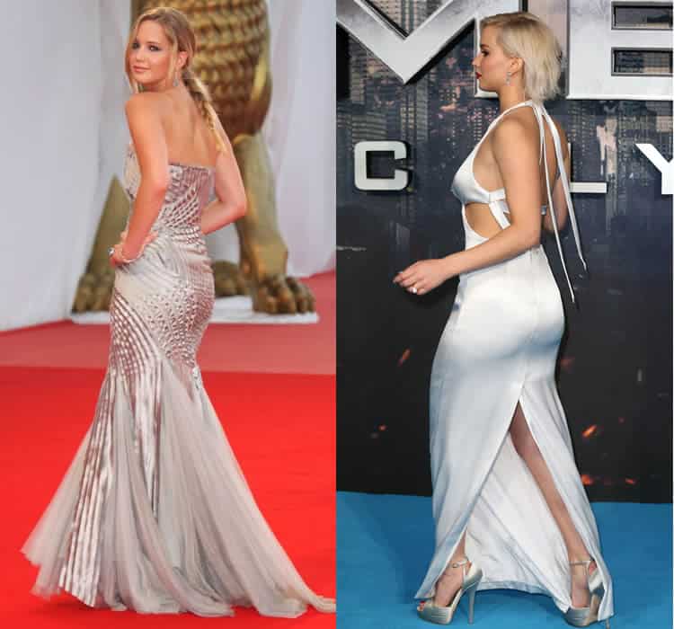 Jennifer Lawrence butt implants before and after photo
