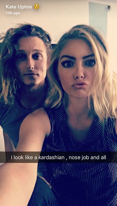 Kate Upton mock Kardashian family on Snapchat