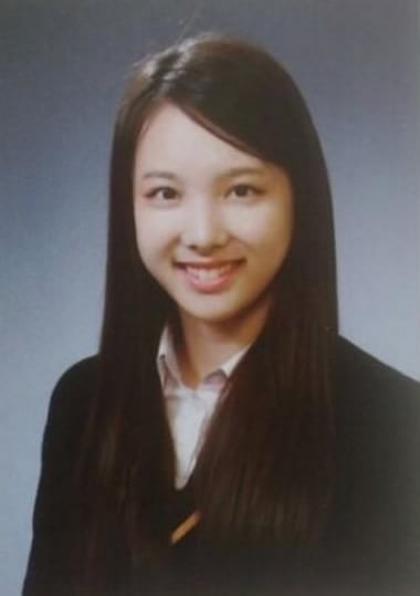 Nayeon in high school as a teenager